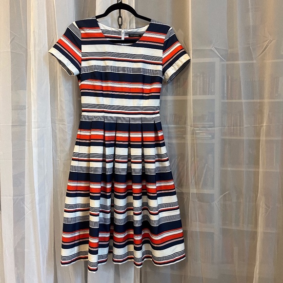 Mikarose Dresses & Skirts - Red White and Blue Striped Dress, XS, by Mikarose